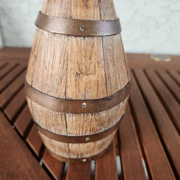 Antique French Cider Jug ca. 1900 – 9" high Barrel Form Rustic Farmhouse Pitcher - Picture 8 of 15